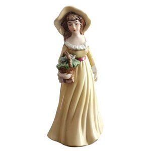 Lenwile Ardalt Artware Lady Anne Hand Painted Porcelain Collectible 8" Figurine